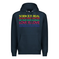 Navy Anti Trump Science is Real Black Lives Matter T shirt Premium Hoodie - artisFamous