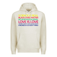 Oatmeal Heather Anti Trump Science is Real Black Lives Matter T shirt Premium Hoodie - artisFamous