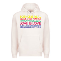 Pale Pink Anti Trump Science is Real Black Lives Matter T shirt Premium Hoodie - artisFamous