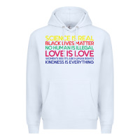 White Anti Trump Science is Real Black Lives Matter T shirt Premium Hoodie - artisFamous