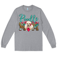 Heather Grey poodle mom Long Sleeve Tee - Artiststas