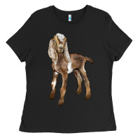 Black Baby Nubian Goat Ladies Tee - LillyAllenDesigns