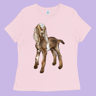 Baby Nubian Goat Ladies Tee Designed By Lillyallendesigns