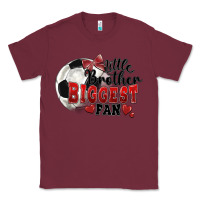 Burgundy little brother biggest fan soccer Classic Tee - FaDigitalArtStudio