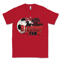 Red little brother biggest fan soccer Classic Tee - FaDigitalArtStudio