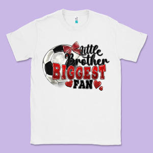 Little Brother Biggest Fan Soccer Classic Tee Designed By Fadigitalartstudio