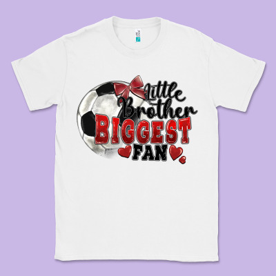Little Brother Biggest Fan Soccer Classic Tee Designed By Fadigitalartstudio