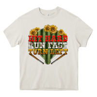 Cream hit hard run fast turn left Heavy Core Tee - BundleAndBundleShop