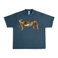 Midnight Navy Gecko Lizard Illustrations Urban Heavy Tee - LillyAllenDesigns