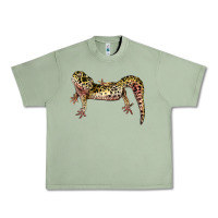 Oil Green Gecko Lizard Illustrations Urban Heavy Tee - LillyAllenDesigns