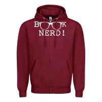 Burgundy b k Nerd! Zipper Hoodie - Bettercallsaul