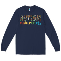 Navy autism awareness Long Sleeve Tee - Artiststas