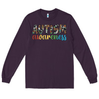 Plum autism awareness Long Sleeve Tee - Artiststas
