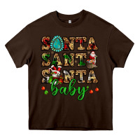 Chocolate Brown santa santa santa baby Heavy Core Tee - FaDigitalArtStudio