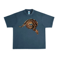 Midnight Navy Royal Ball Python Illustrations Urban Heavy Tee - LillyAllenDesigns