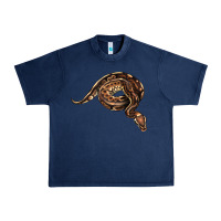 Navy Royal Ball Python Illustrations Urban Heavy Tee - LillyAllenDesigns