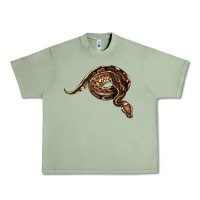 Oil Green Royal Ball Python Illustrations Urban Heavy Tee - LillyAllenDesigns