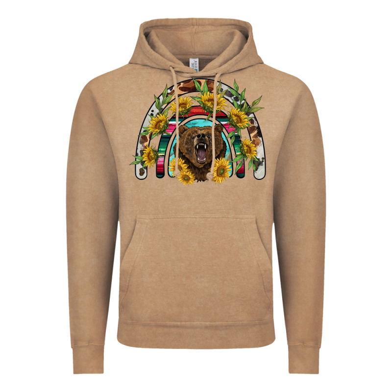 Bear Rainbow Vintage Hoodie by BarkalooDesign | Teevron