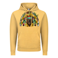 Vintage Mustard bear rainbow Vintage Hoodie - BarkalooDesign