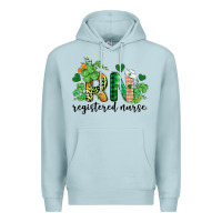 Blue Mist st. patricks day registered nurse rn Premium Hoodie - BarkalooDesign