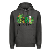 Charcoal Heather st. patricks day registered nurse rn Premium Hoodie - BarkalooDesign