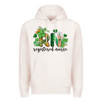 Pale Pink st. patricks day registered nurse rn Premium Hoodie - BarkalooDesign