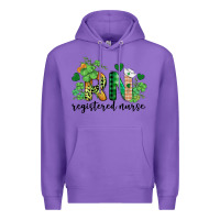 Purple st. patricks day registered nurse rn Premium Hoodie - BarkalooDesign