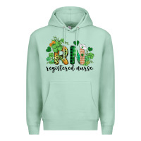 Seafoam st. patricks day registered nurse rn Premium Hoodie - BarkalooDesign