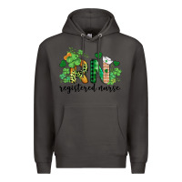 Smoke st. patricks day registered nurse rn Premium Hoodie - BarkalooDesign