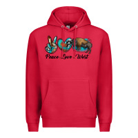 Cardinal peace love west bison Premium Hoodie - RanaPortraitStore