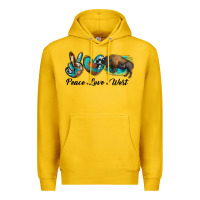 Lemon peace love west bison Premium Hoodie - RanaPortraitStore