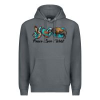 Rock peace love west bison Premium Hoodie - RanaPortraitStore