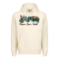 Tofu peace love west bison Premium Hoodie - RanaPortraitStore