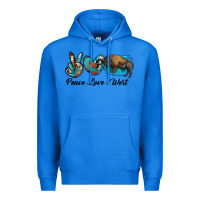True Royal peace love west bison Premium Hoodie - RanaPortraitStore