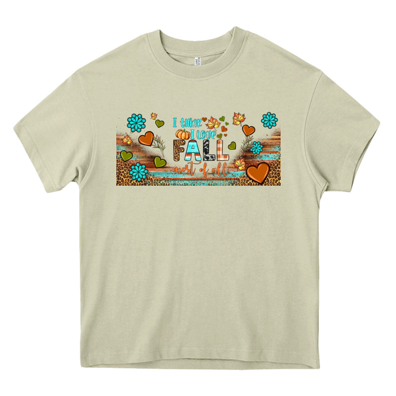 I Think I Love Fall Most Of All Libbey Glass Heavy Core Tee by BundleAndBundleShop | Teevron