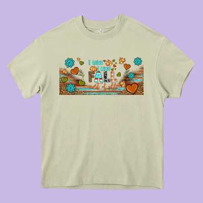 I Think I Love Fall Most Of All Libbey Glass Heavy Core Tee Designed By Bundleandbundleshop