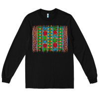 Black autism awareness leopard puzzle brush stroke Long Sleeve Tee - Artiststas