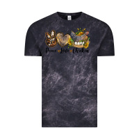 Cloud Black peace love chicken Vintage Tee - LillyAllenDesigns