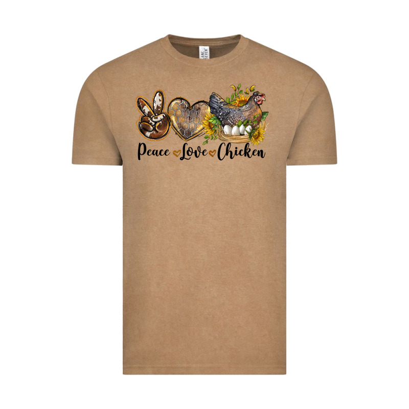 Peace Love Chicken Vintage Tee by LillyAllenDesigns | Teevron