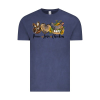 Vintage Denim peace love chicken Vintage Tee - LillyAllenDesigns