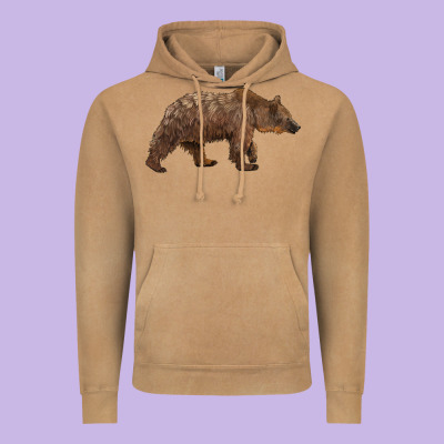 Bear Vintage Hoodie Designed By Barkaloodesign