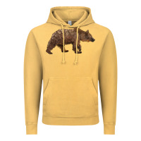 Vintage Mustard bear Vintage Hoodie - BarkalooDesign