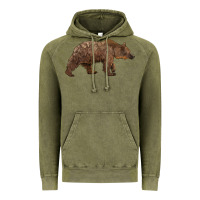 Vintage Olive bear Vintage Hoodie - BarkalooDesign