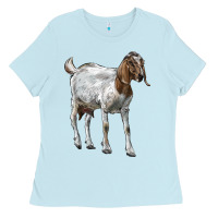 Baby Blue Boer Goat Ladies Tee - LillyAllenDesigns