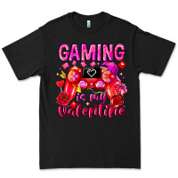 Black Gaming is My Valentine Premium Tee - CowhideDigitalArt