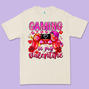 Gaming Is My Valentine Premium Tee Designed By Cowhidedigitalart