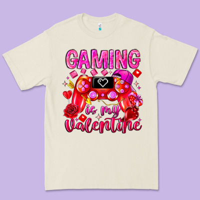 Gaming Is My Valentine Premium Tee Designed By Cowhidedigitalart