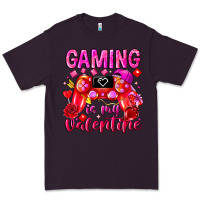 Plum Gaming is My Valentine Premium Tee - CowhideDigitalArt