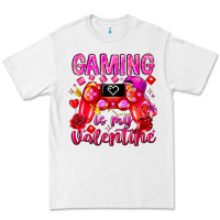 White Gaming is My Valentine Premium Tee - CowhideDigitalArt