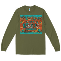 Army Green she is strong gemstone sunflower leopard Long Sleeve Tee - Artiststas